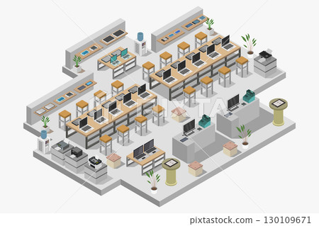 Isometric electronics store 130109671