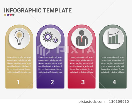 Business infographic template. Vector diagram with 4 options Business infographic template. Vector diagram with 4 options 130109910