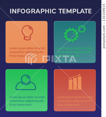 Business infographic template. Vector diagram with 4 options 130109914