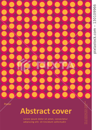 Vintage retro design vector cover. A4 vertical orientation front page mock up. Minimal style colorful geometric composition for book cover poster magazine presentation brochure. Vintage retro design vector cover. A4 vertical orientation front page mock up. Minimal style colorful geometric composition for book cover poster magazine presentation brochure. 130109966