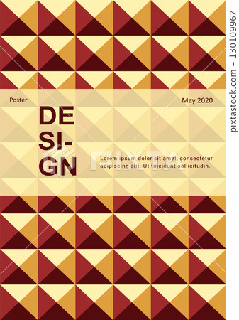 Vintage retro design vector cover. A4 vertical orientation front page mock up. Minimal style colorful geometric composition for book cover poster magazine presentation brochure. 130109967