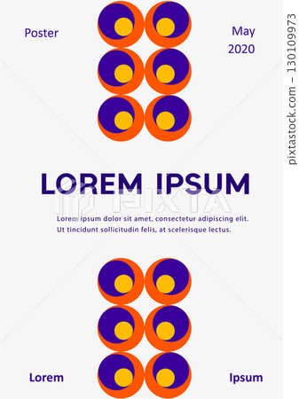 Bright fresh colors abstract pattern background cover design. A4 vertical orientation. Cover design template for presentation, brochure, catalog, poster, book, magazine, etc. Bright fresh colors abstract pattern background cover design. A4 vertical orientation. Cover design template for presentation, brochure, catalog, poster, book, magazine, etc. 130109973