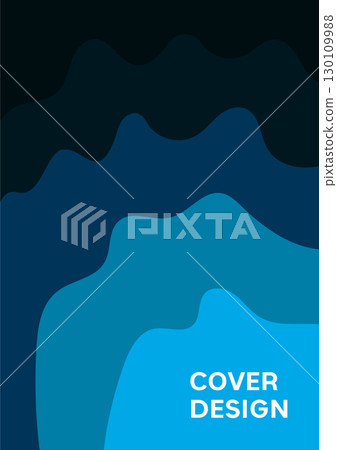 Abstract waves background, template, artistic covers design, colorful texture. Trendy pattern, graphic poster, geometric brochure, card. Vector illustration. 130109988