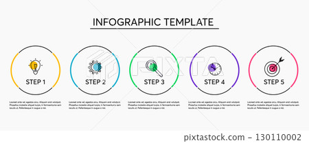 Creative vector infographic with 5 options, steps or processes. 130110002
