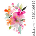watercolor, floral, flower 130110619