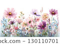 flower, watercolor, blossom 130110701