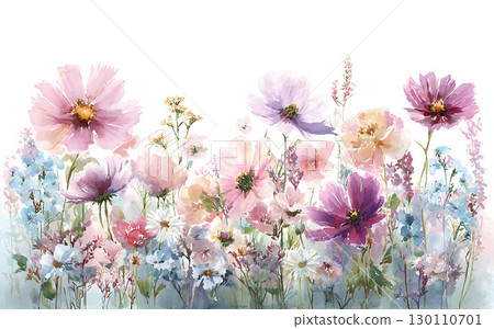 flower, watercolor, blossom 130110701