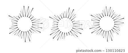Black radial abstract waves forming a dynamic circular shape. Vector illustration representing energy, sound, or motion Black radial abstract waves forming a dynamic circular shape. Vector illustration representing energy, sound, or motion 130110823