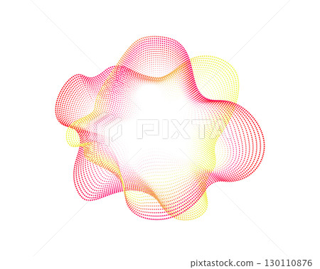 Collection of colorful neon sound dots waves. Sound curve, radio frequency spectrum lines for equalizer . Colorful spectrum for music poster and banner. Vector illustration. Collection of colorful neon sound dots waves. Sound curve, radio frequency spectrum lines for equalizer . Colorful spectrum for music poster and banner. Vector illustration. 130110876