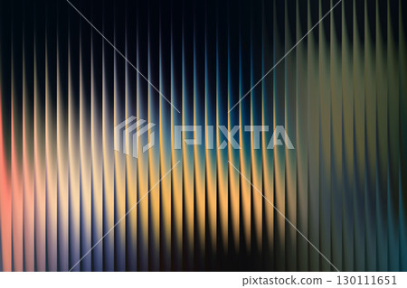 modern ribbed abstract background with yellow orange gradient tones smooth glossy fluted texture futuristic blur illumination stylish digital backdrop 130111651