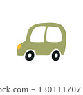 Green car isolated. Vector illustration of a green car 130111707