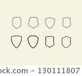 Simple shield icons and logo templates set 130111807