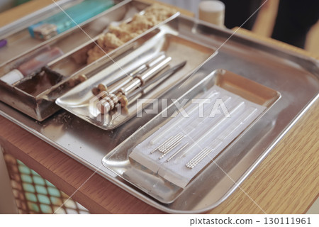A set of needles and treatment tools used in acupuncture and moxibustion treatment 130111961