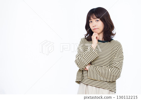 A woman who is seriously worried 130112215