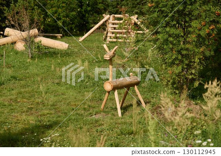A Beautiful Wooden Sculpture Set in Nature An Exceptional Unique Artistic Installation 130112945