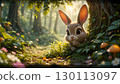 Cute Bunny in a Magical Forest 130113097