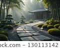 Peaceful Japanese Garden, Tranquil Landscape, Serene Nature 130113142