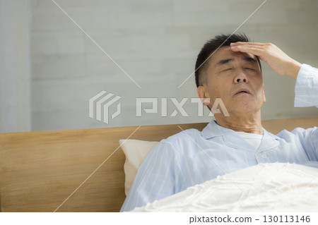 man yawning in bed 130113146