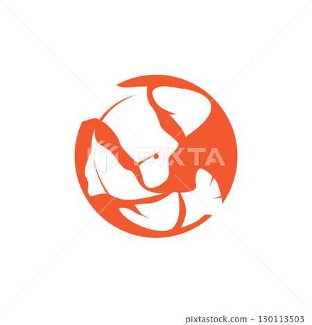 clown fish logo design with minimalist concept ocean aquarium fish nemo ornamental templet icon illustration symbol 130113503