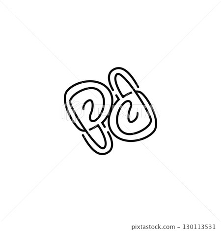 letter p logo concept simple modern design initial alphabet logo as a symbol of a business product brand illustration of a letter template with a line concept 130113531