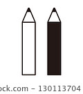 Set of 2 pencil illustrations (line drawing and coloring) 130113704