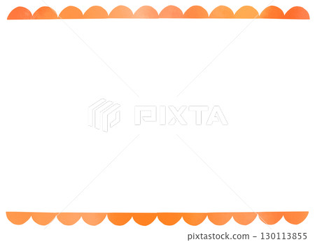 Orange simple and cute top and bottom frames 130113855
