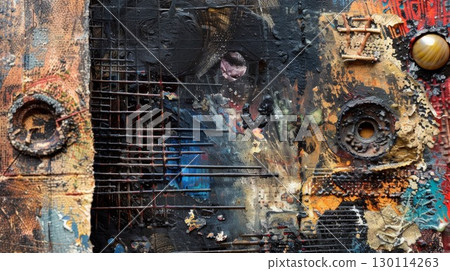 A mixed media piece incorporating elements of technology and science to explore the mysteries of dark matter 130114263