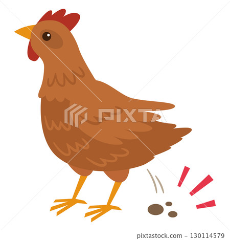 雞和雞糞的插圖 130114579