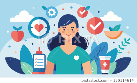 There are no signs or adver promoting unrealistic beauty standards instead the focus is on overall health and wellness.. Vector illustration. 130114614
