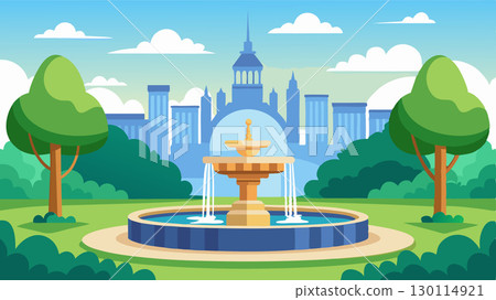 With its picturesque fountain and wellmanicured greenery this urban park is a favorite spot for wedding photoshoots.. With its picturesque fountain and wellmanicured greenery this urban park is a favorite spot for wedding photoshoots.. 130114921