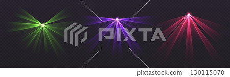 Party laser beams, disco show spotlights, concert stage lights. Glowing show lasers. Magic rays for a dance party. Party laser beams, disco show spotlights, concert stage lights. Glowing show lasers. Magic rays for a dance party. 130115070