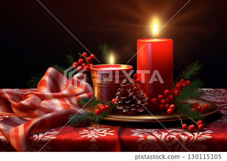 red candles in the form of heart 130115105