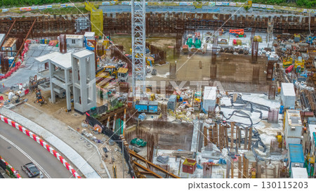 Aug 24 2025 Construction Site on Ying Yip Road in Hong Kong Aug 24 2025 130115203