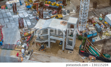 Aug 24 2025 Construction Site on Ying Yip Road in Hong Kong Aug 24 2025 Aug 24 2025 Construction Site on Ying Yip Road in Hong Kong Aug 24 2025 130115204