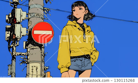 負面情況，如售罄、不可能或反對：以禁止進入標誌和麵無表情的女人為代表 130115268