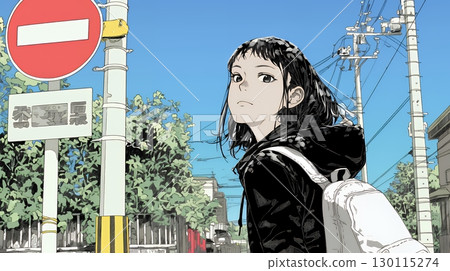 負面情況，如售罄、不可能或反對：以禁止進入標誌和麵無表情的女人為代表 130115274