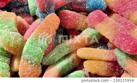 These vibrant and colorful sugarcoated candy treats are perfect for any festive celebration 130115954
