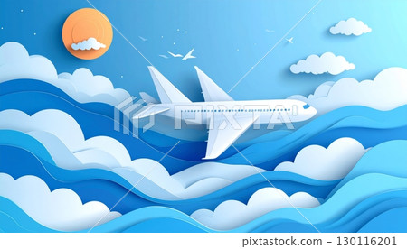 Commercial passenger jet aircraft flying in the sky over clouds Commercial passenger jet aircraft flying in the sky over clouds 130116201