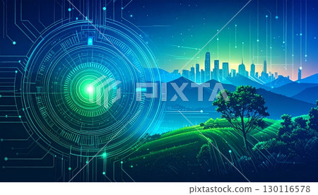 Global business communication network connects continents, with a light blue digital sphere and globe illustration Global business communication network connects continents, with a light blue digital sphere and globe illustration 130116578