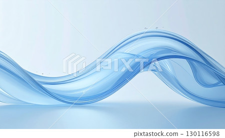 Abstract blue wave background with a futuristic smooth curve design and gradient lines 130116598