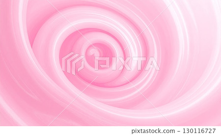A soft pink and purple twirl of a liquid vortex creates an abstract, swirling heart design 130116727