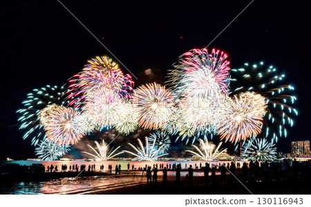 Fireworks in Tamsui,New Taipei City,Taiwan. Fireworks in Tamsui,New Taipei City,Taiwan. 130116943