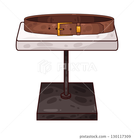 illustration of belt on table 130117309