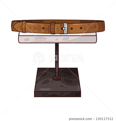 illustration of belt on table 130117312