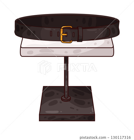 illustration of belt on table 130117316