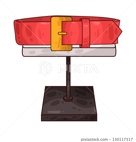 illustration of belt on table 130117317