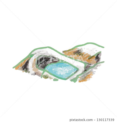 Cute illustration of Zao in Tohoku 130117339