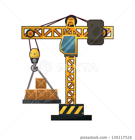 illustration of tower crane 130117528