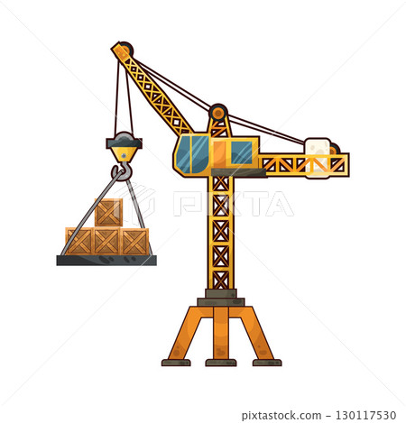 illustration of tower crane 130117530