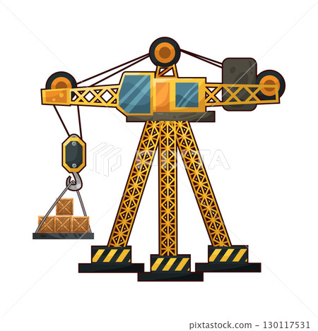 illustration of tower crane 130117531